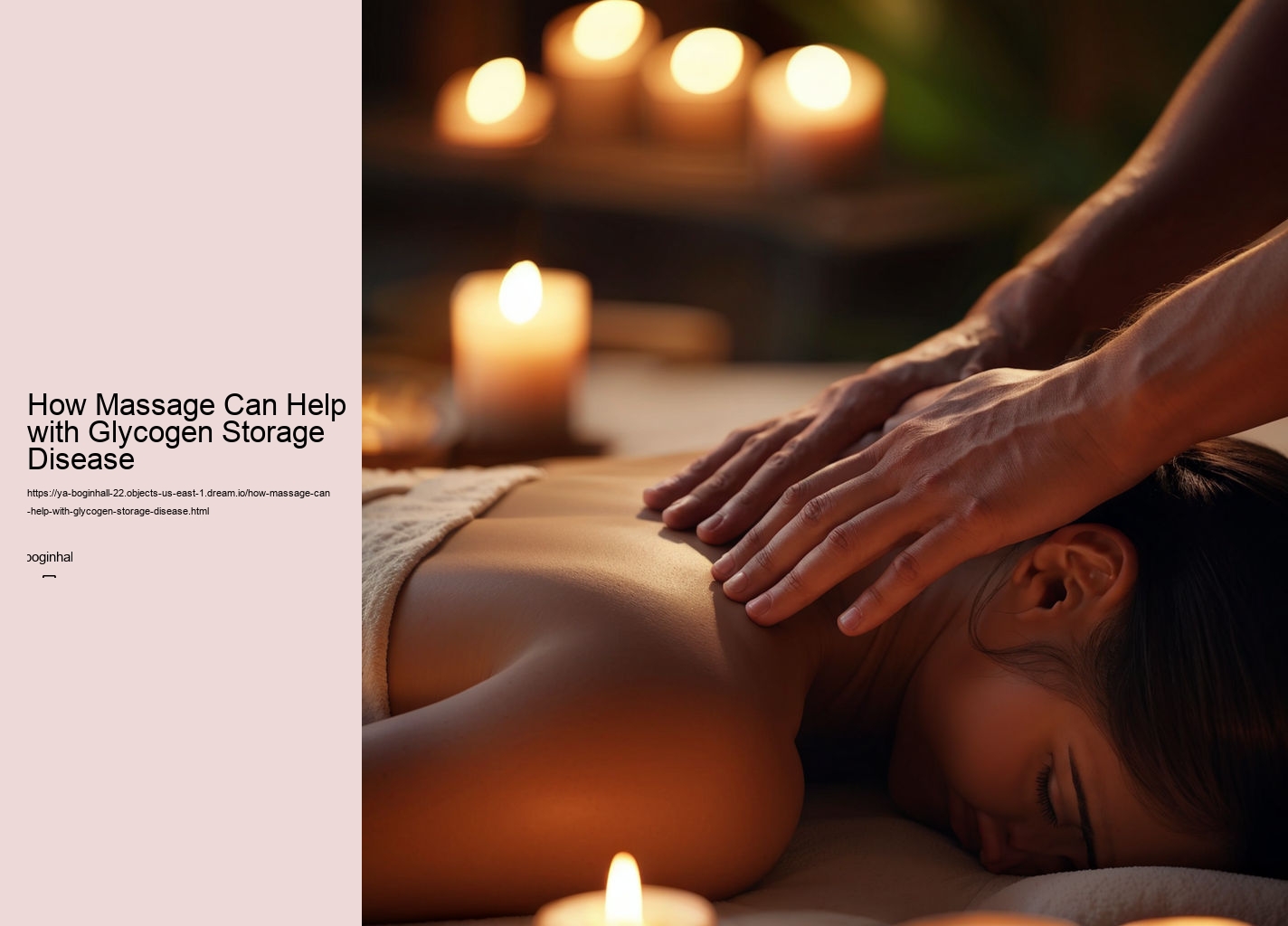 How Massage Can Help with Glycogen Storage Disease